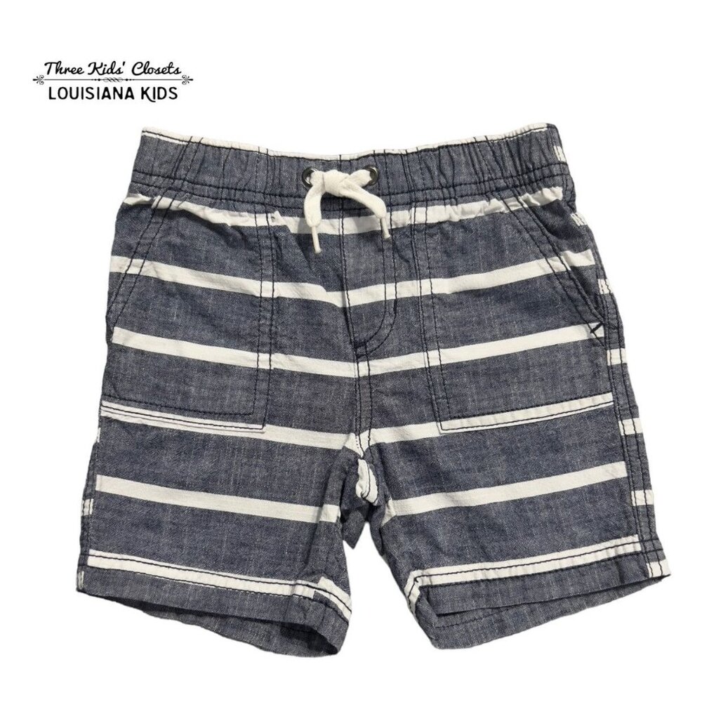 Crazy 8 3T Chambray Striped Shorts